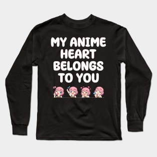 Valentine's Day anime - My anime heart belongs to you Long Sleeve T-Shirt